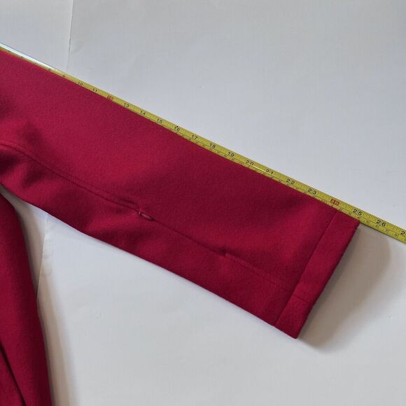NWT Women Pendleton Cascade Wool Coat - Red button zip peacoat jacket, Size M - Picture 7 of 10